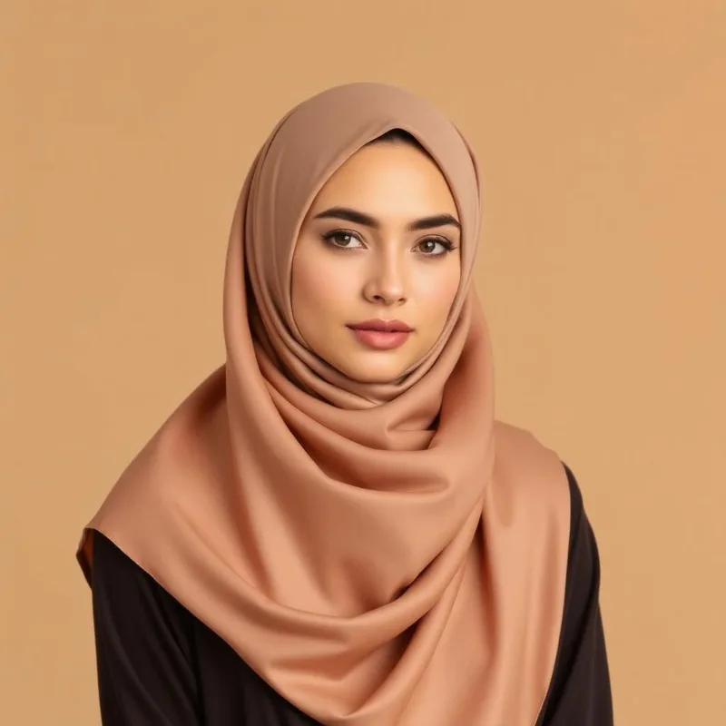 Culture Hijab Modal Blend Hijab in sand and slate — Women hijabs & scarves — modelled by a 20–45 year old on Emaanly